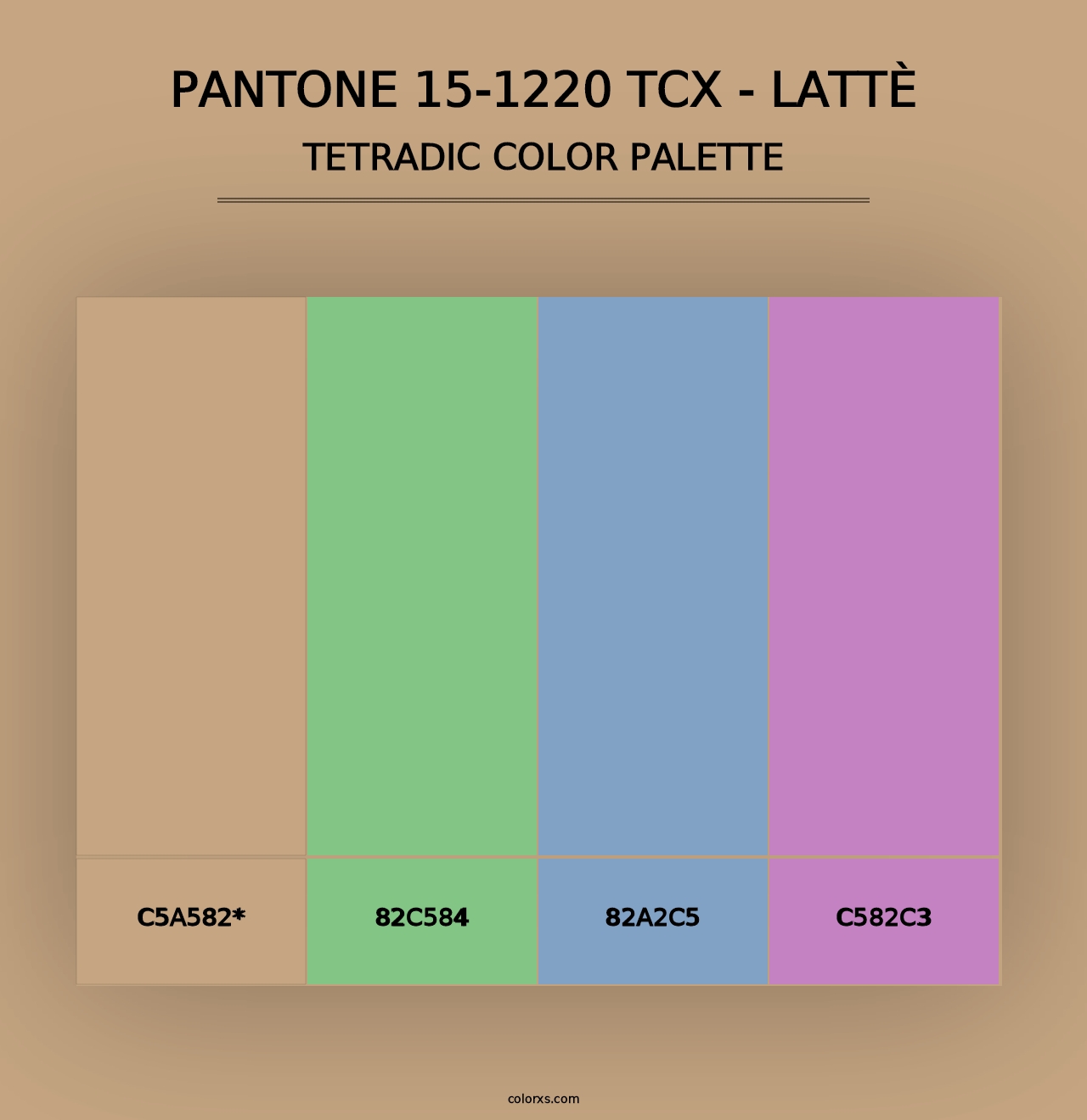 PANTONE 15-1220 TCX - Lattè - Tetradic Color Palette