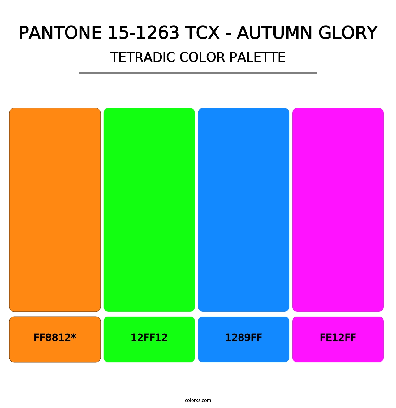 PANTONE 15-1263 TCX - Autumn Glory - Tetradic Color Palette