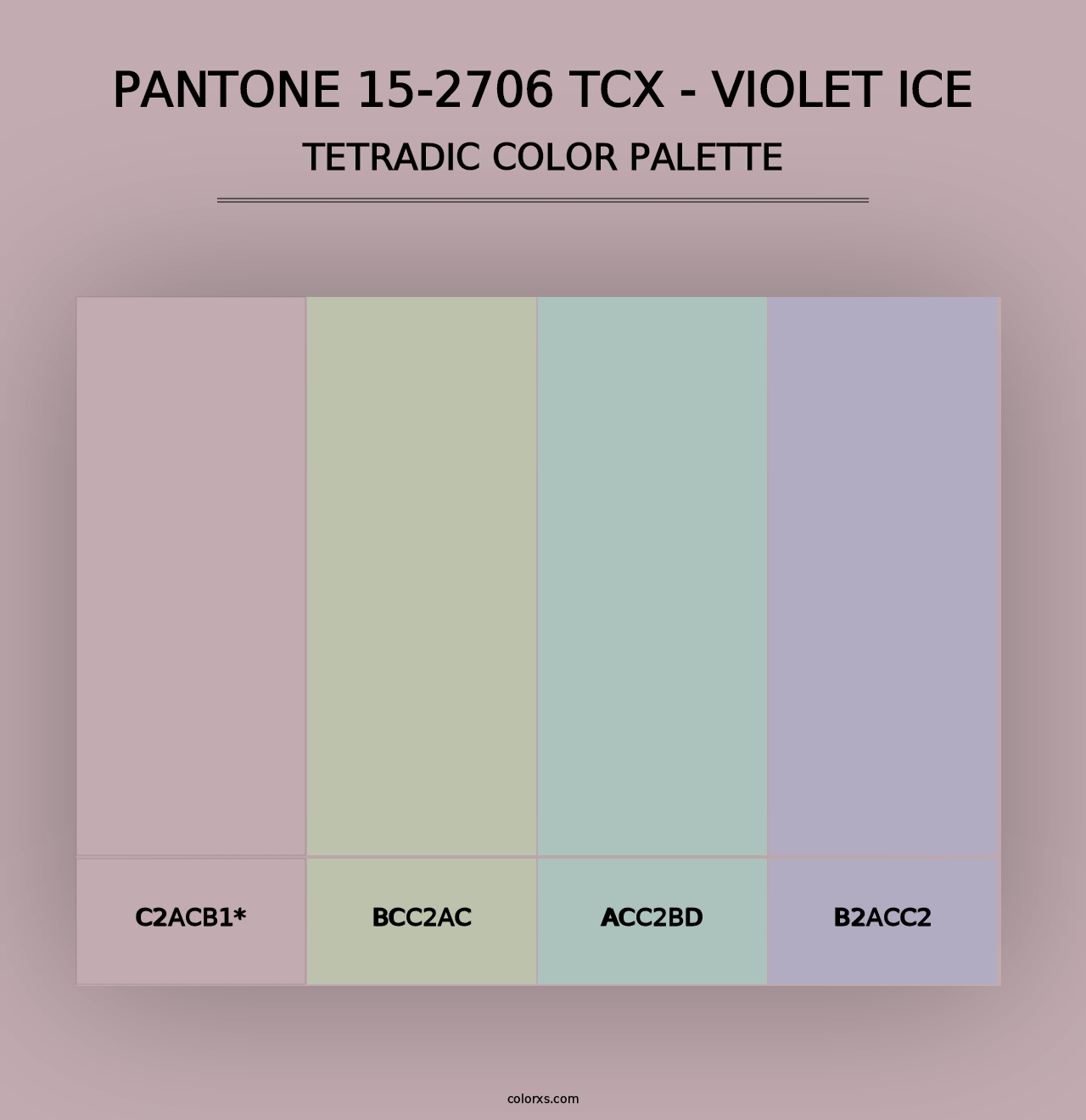 PANTONE 15-2706 TCX - Violet Ice - Tetradic Color Palette