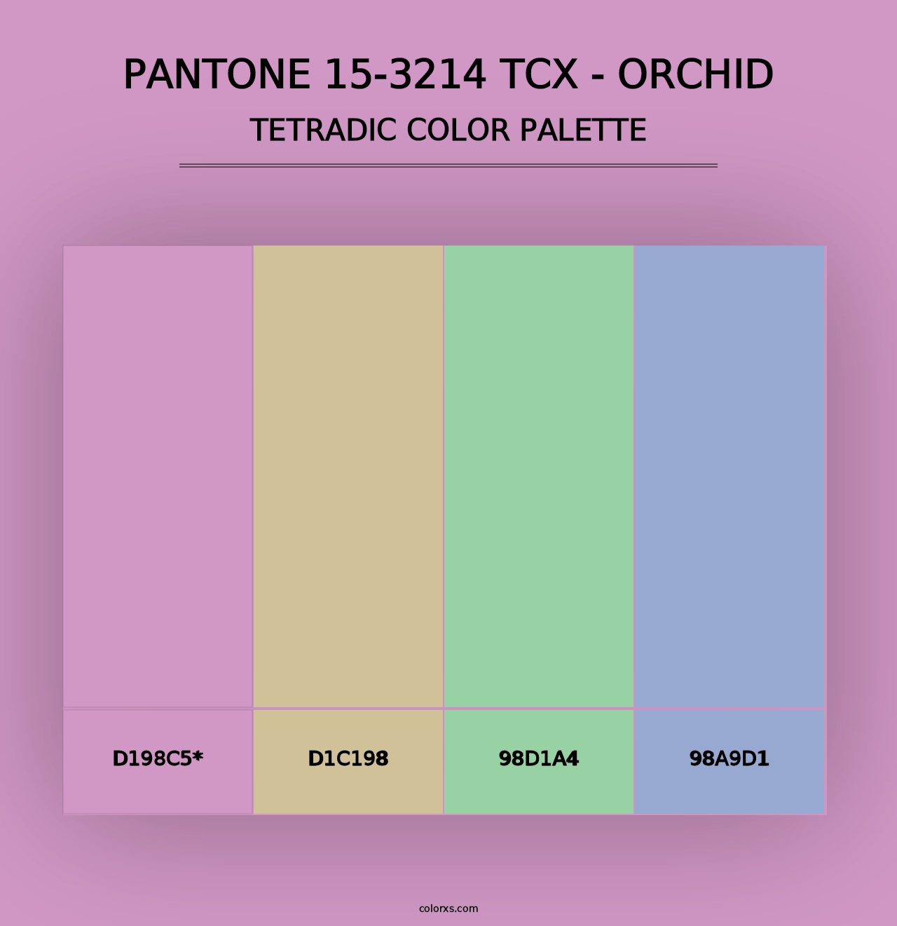 PANTONE 15-3214 TCX - Orchid - Tetradic Color Palette