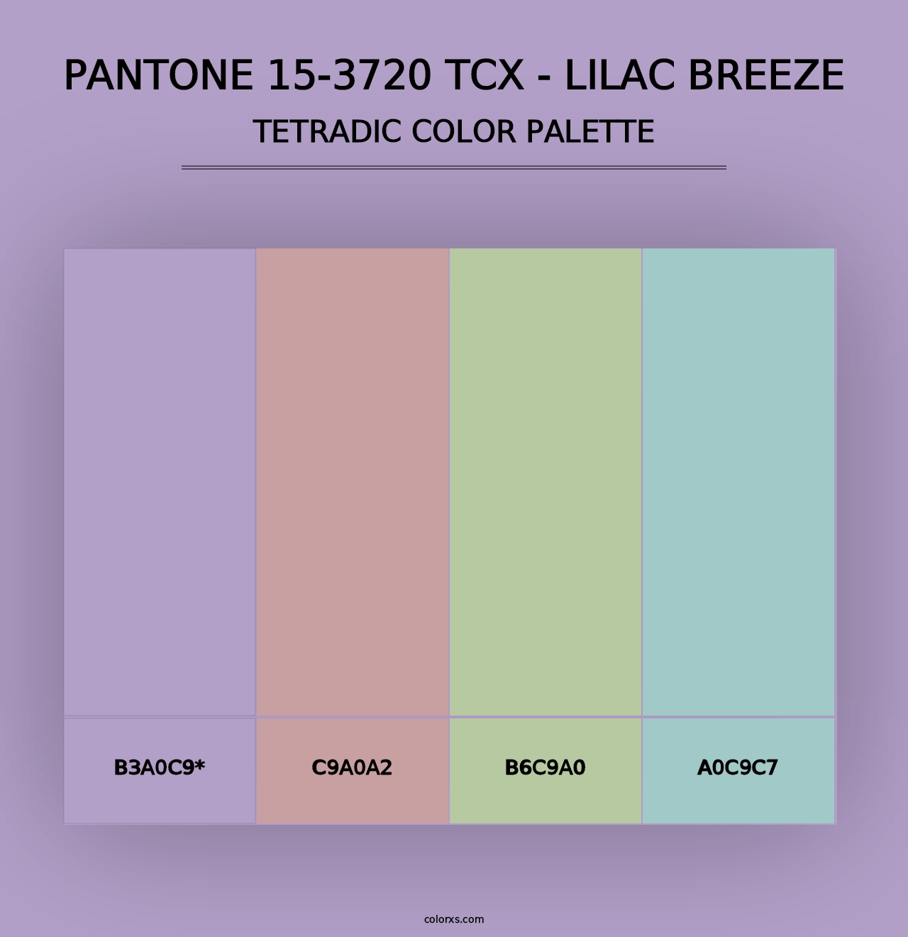 PANTONE 15-3720 TCX - Lilac Breeze - Tetradic Color Palette