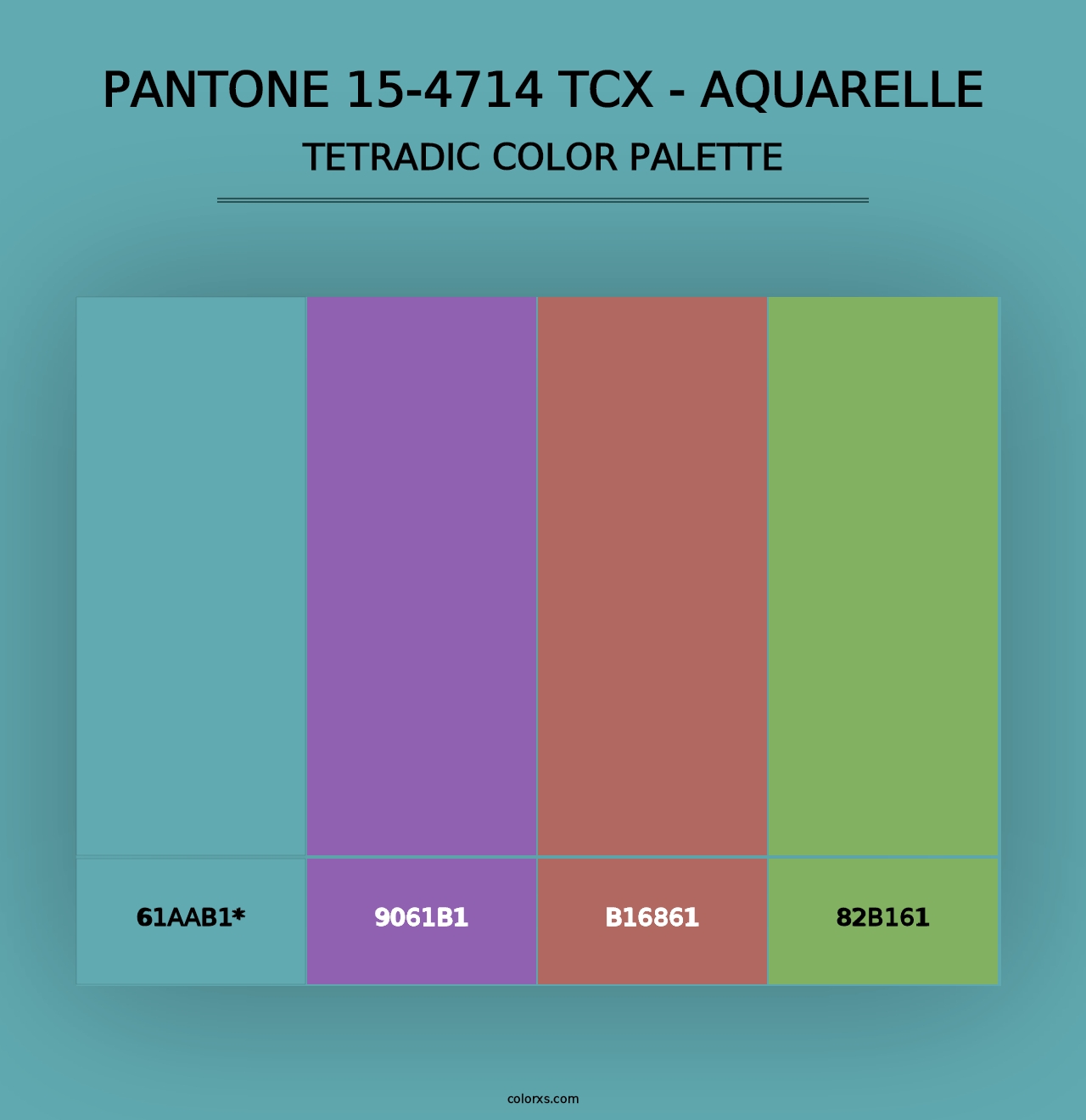 PANTONE 15-4714 TCX - Aquarelle - Tetradic Color Palette