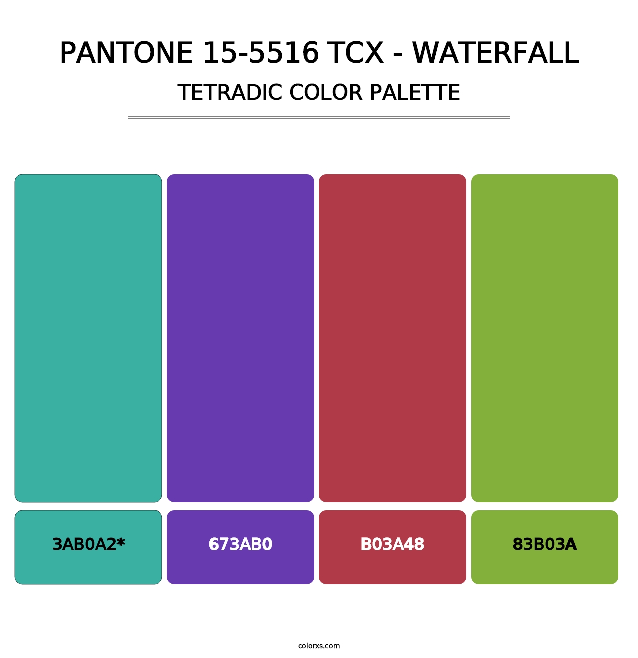 PANTONE 15-5516 TCX - Waterfall - Tetradic Color Palette