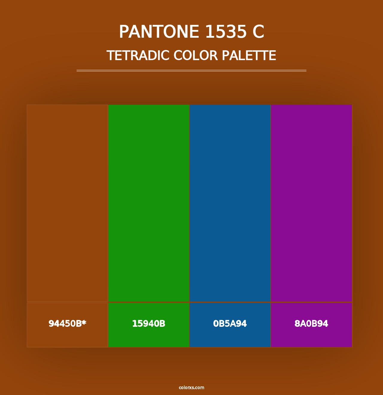 PANTONE 1535 C - Tetradic Color Palette