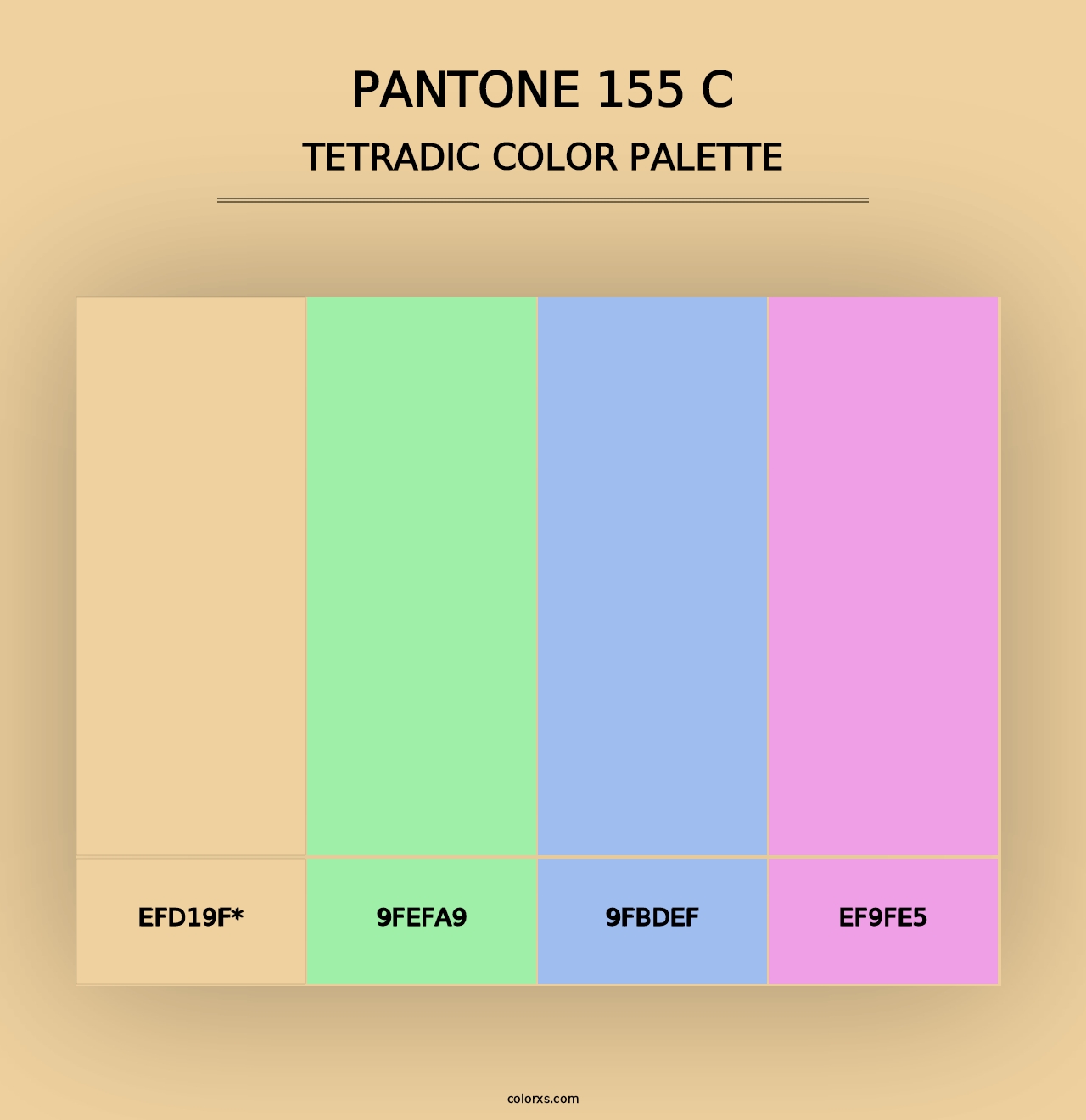 PANTONE 155 C - Tetradic Color Palette