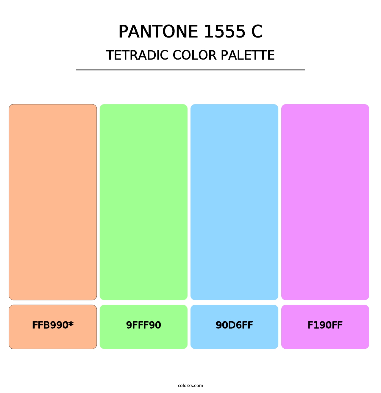 PANTONE 1555 C - Tetradic Color Palette