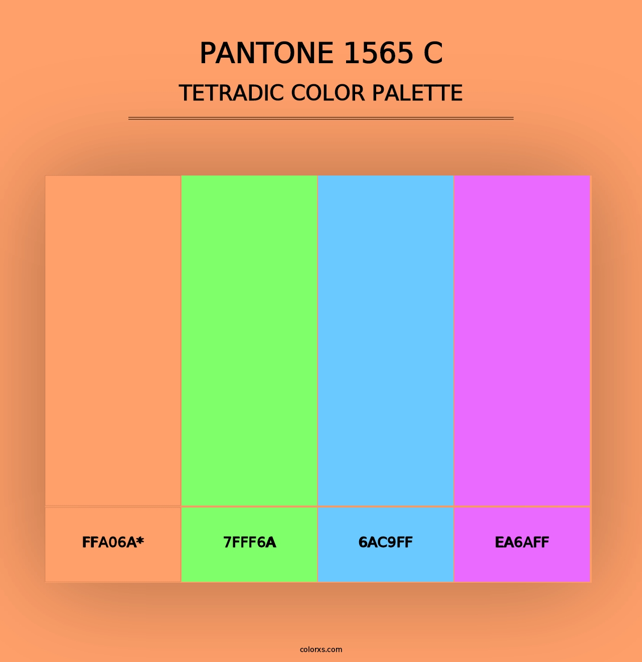 PANTONE 1565 C - Tetradic Color Palette