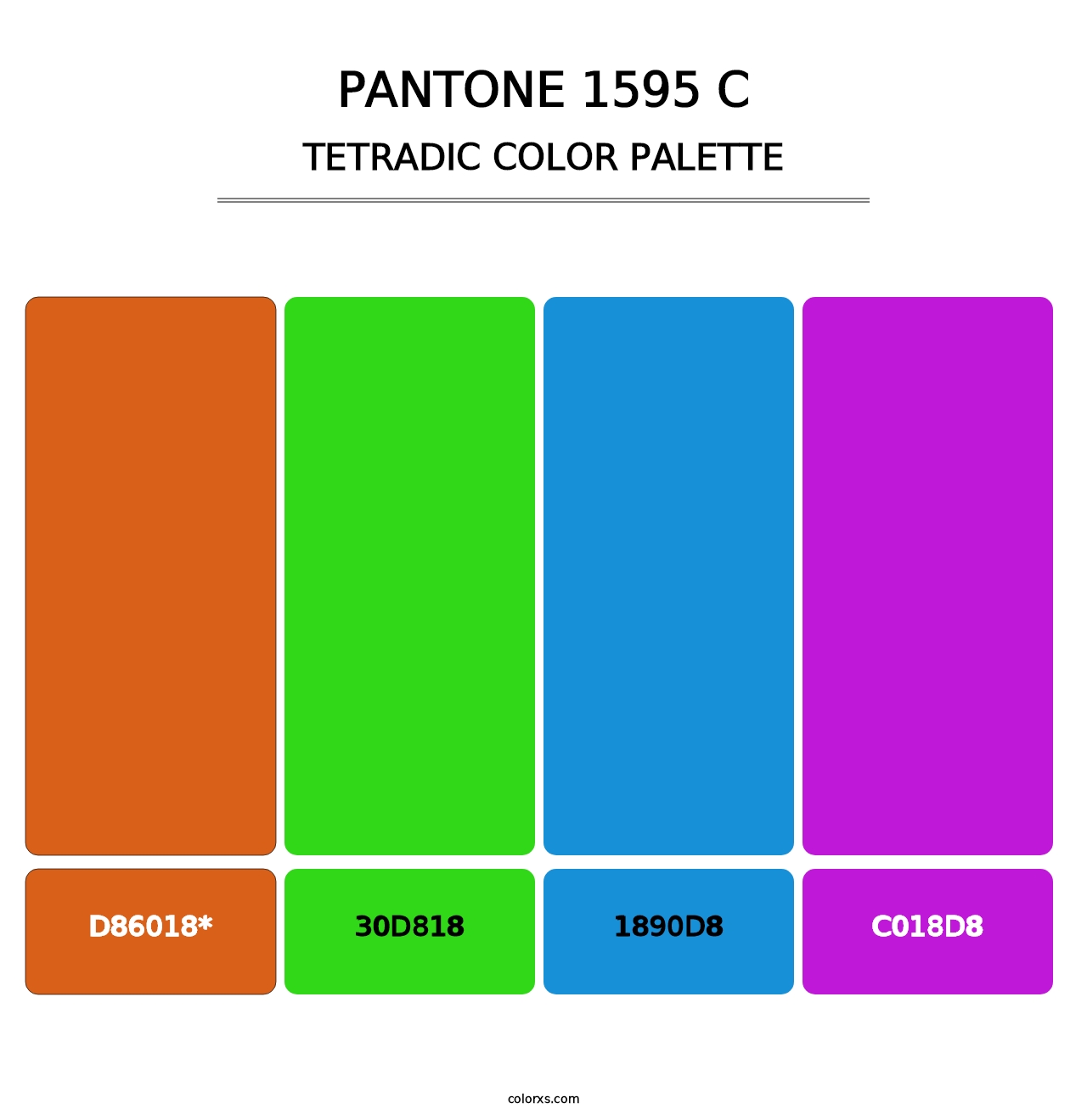 PANTONE 1595 C - Tetradic Color Palette