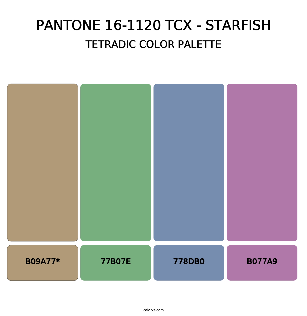 PANTONE 16-1120 TCX - Starfish - Tetradic Color Palette