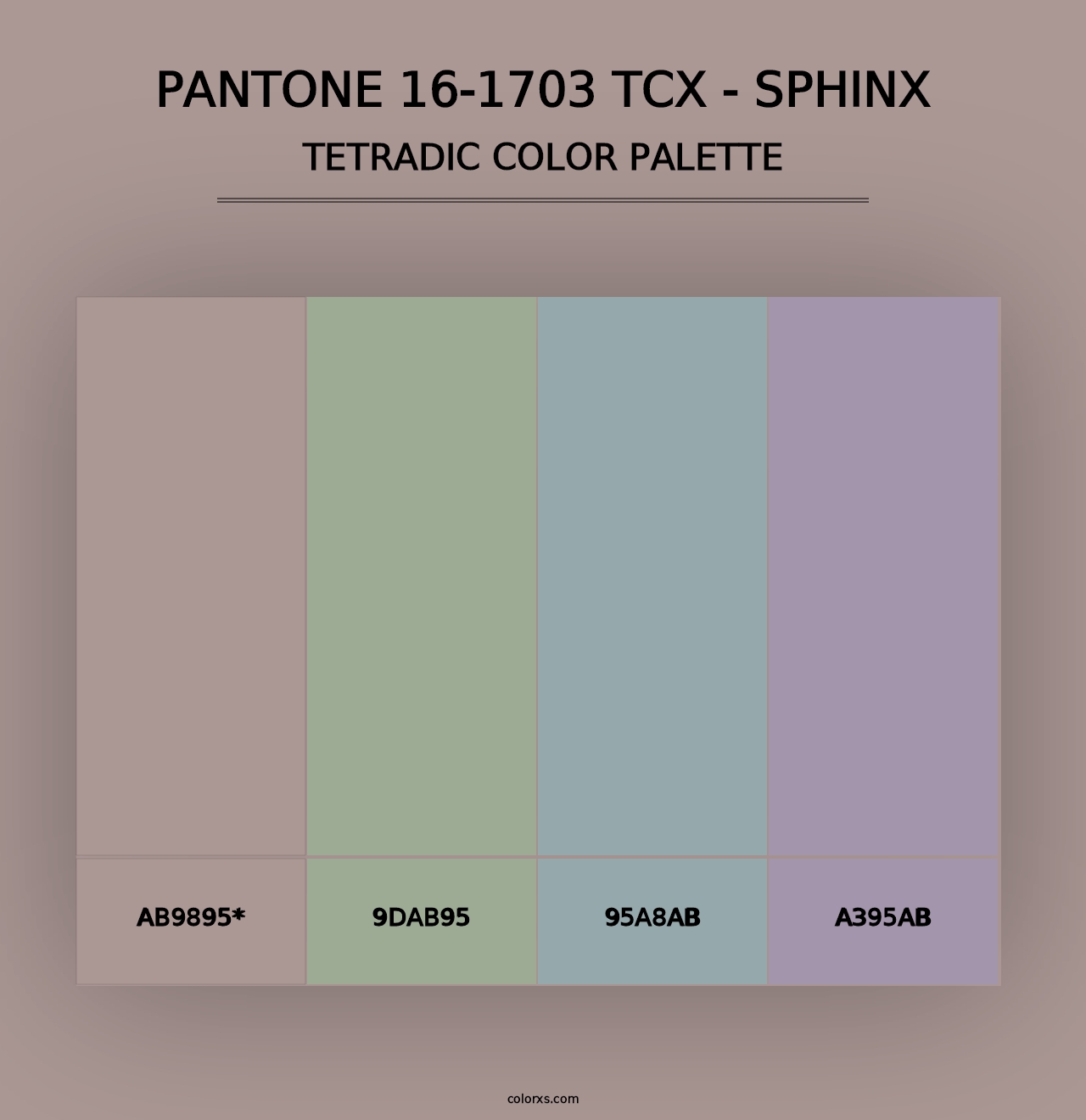 PANTONE 16-1703 TCX - Sphinx - Tetradic Color Palette