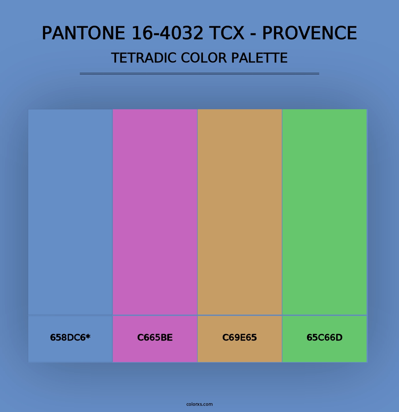 PANTONE 16-4032 TCX - Provence - Tetradic Color Palette