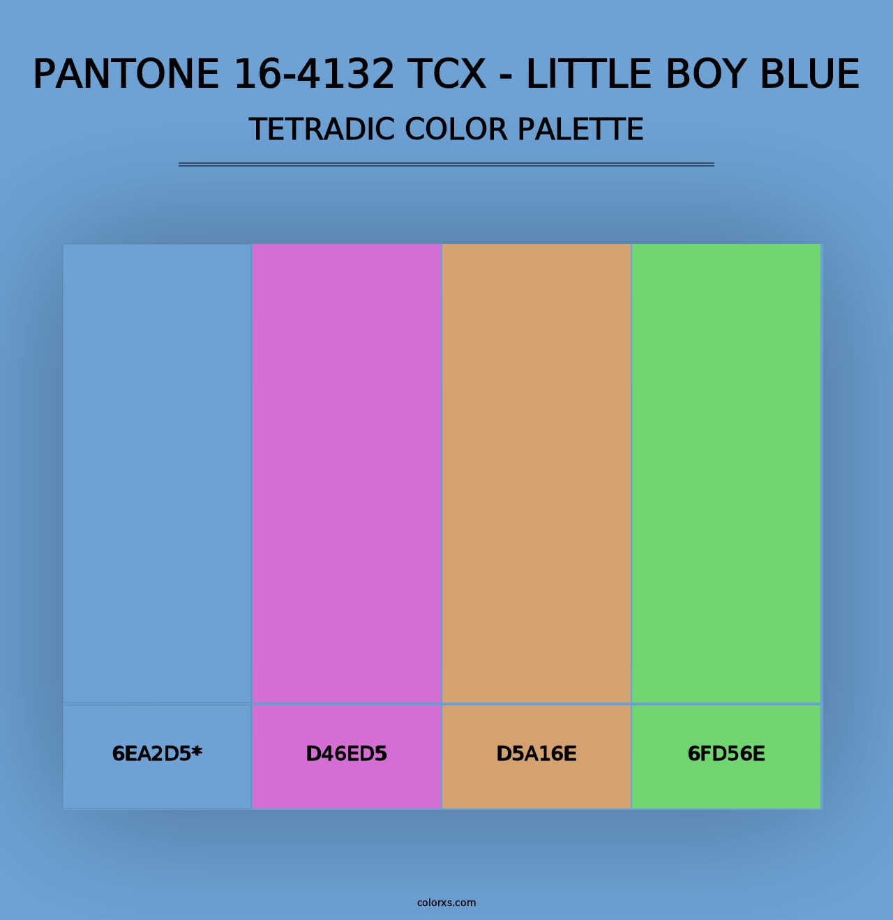 PANTONE 16-4132 TCX - Little Boy Blue - Tetradic Color Palette