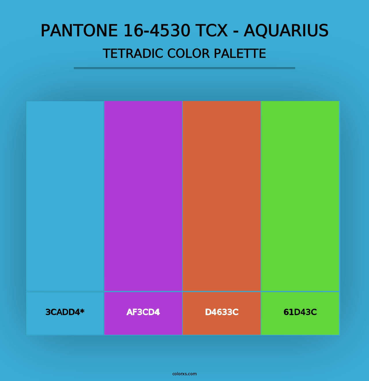 PANTONE 16-4530 TCX - Aquarius - Tetradic Color Palette