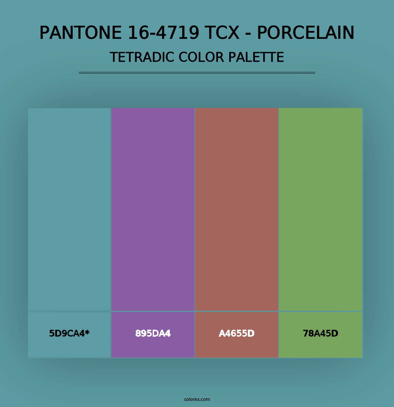 PANTONE 16-4719 TCX - Porcelain - Tetradic Color Palette