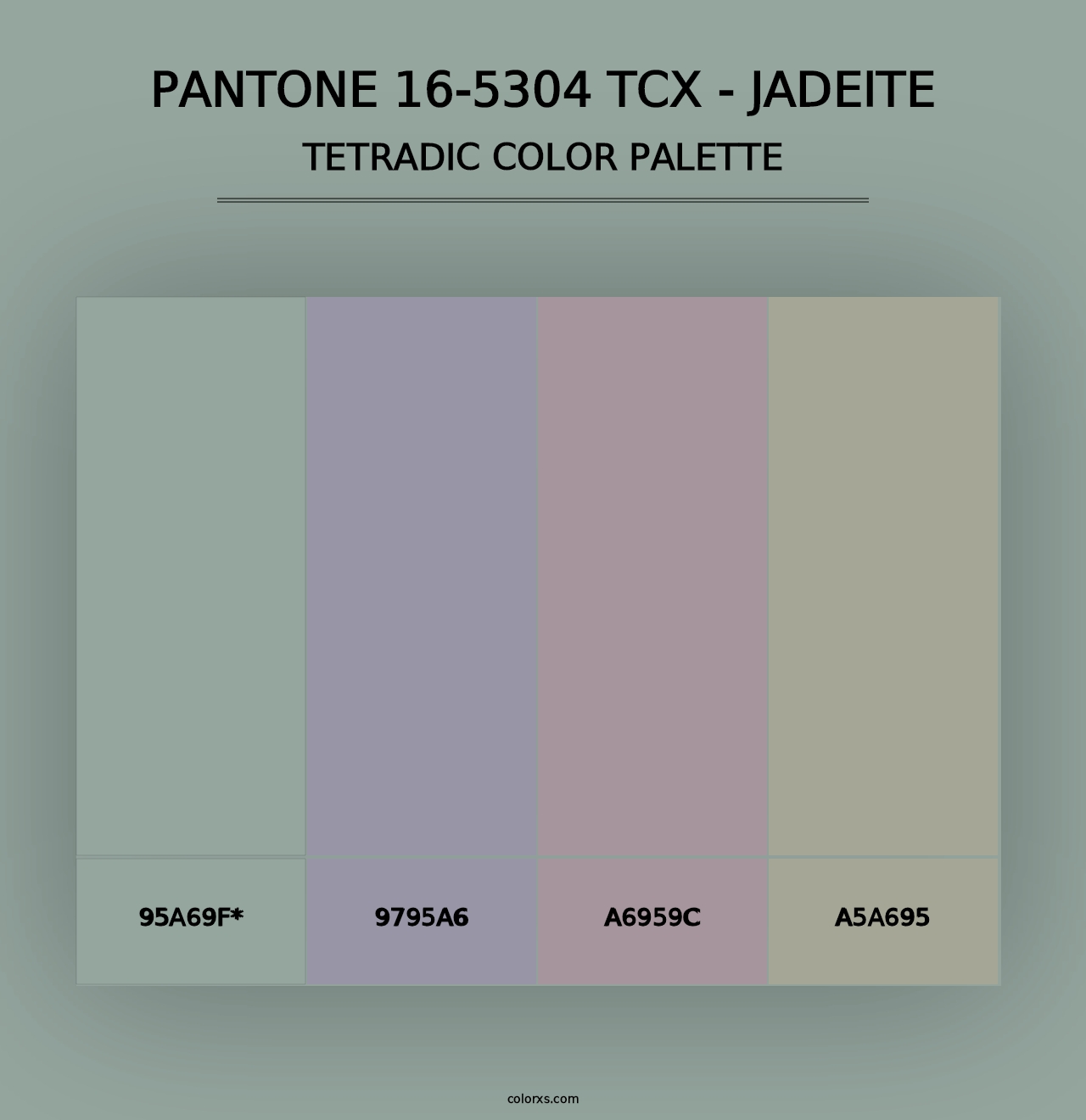 PANTONE 16-5304 TCX - Jadeite - Tetradic Color Palette