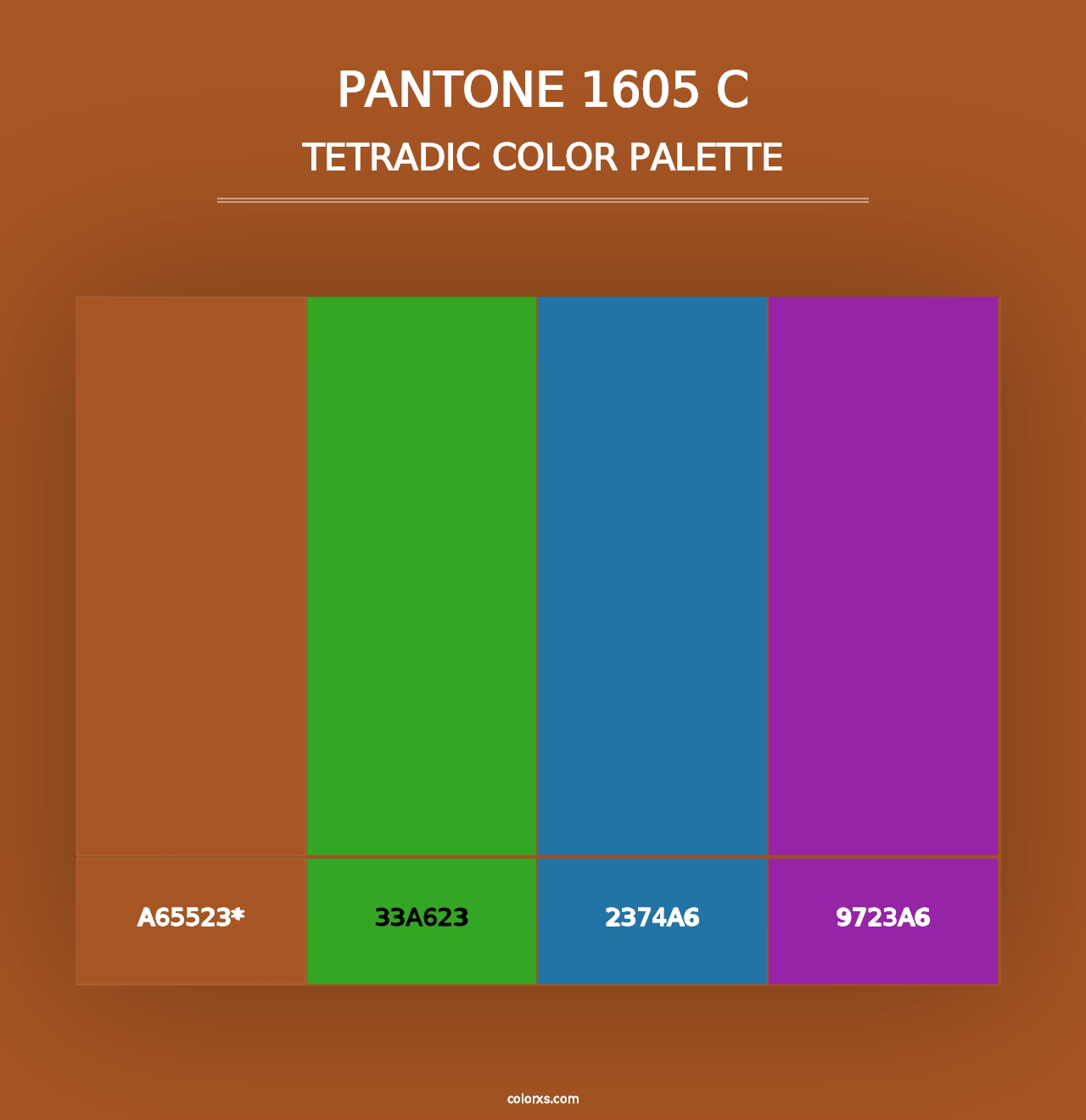 PANTONE 1605 C - Tetradic Color Palette