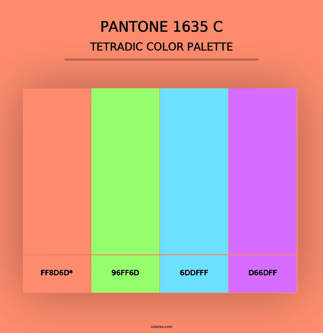 PANTONE 1635 C - Tetradic Color Palette