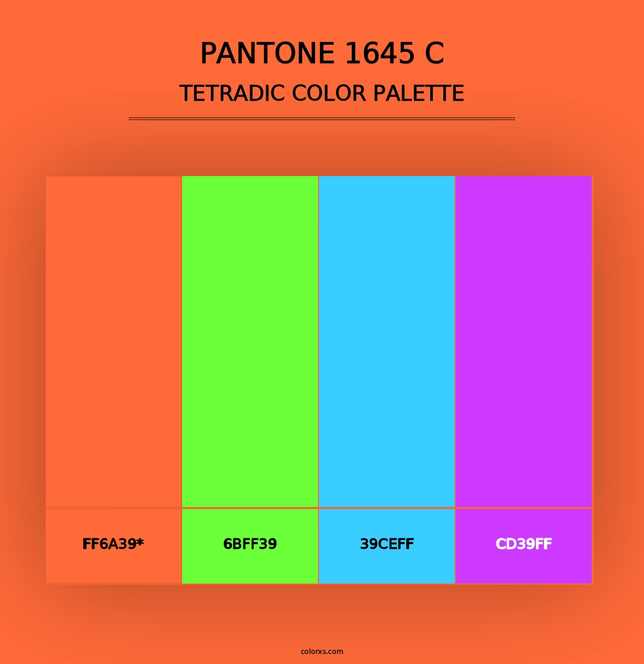 PANTONE 1645 C - Tetradic Color Palette