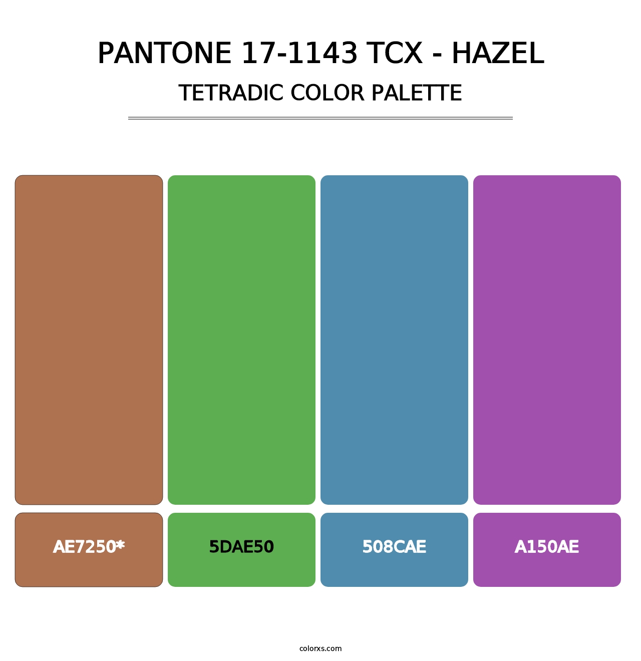 PANTONE 17-1143 TCX - Hazel - Tetradic Color Palette