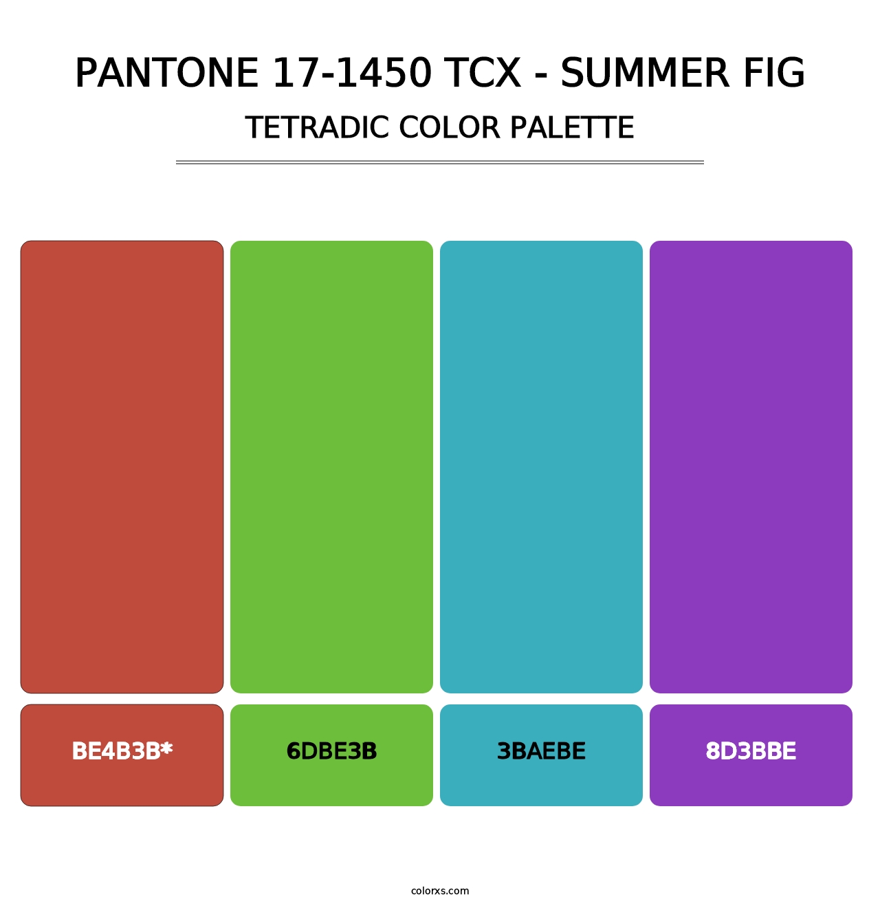 PANTONE 17-1450 TCX - Summer Fig - Tetradic Color Palette