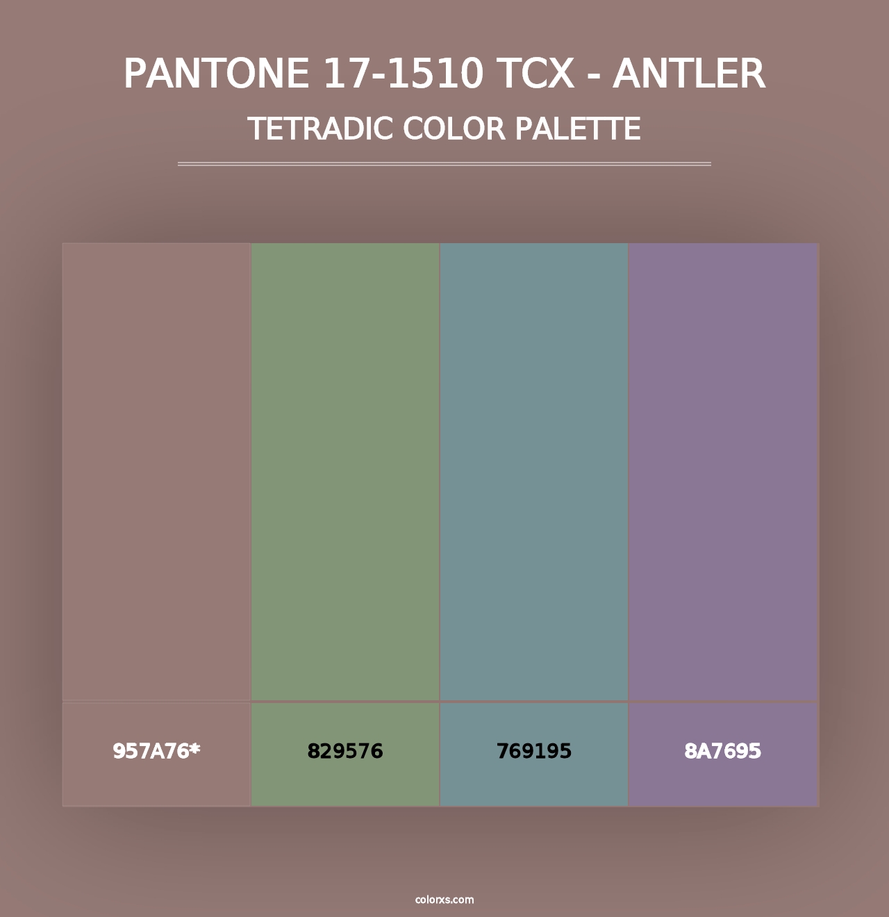 PANTONE 17-1510 TCX - Antler - Tetradic Color Palette