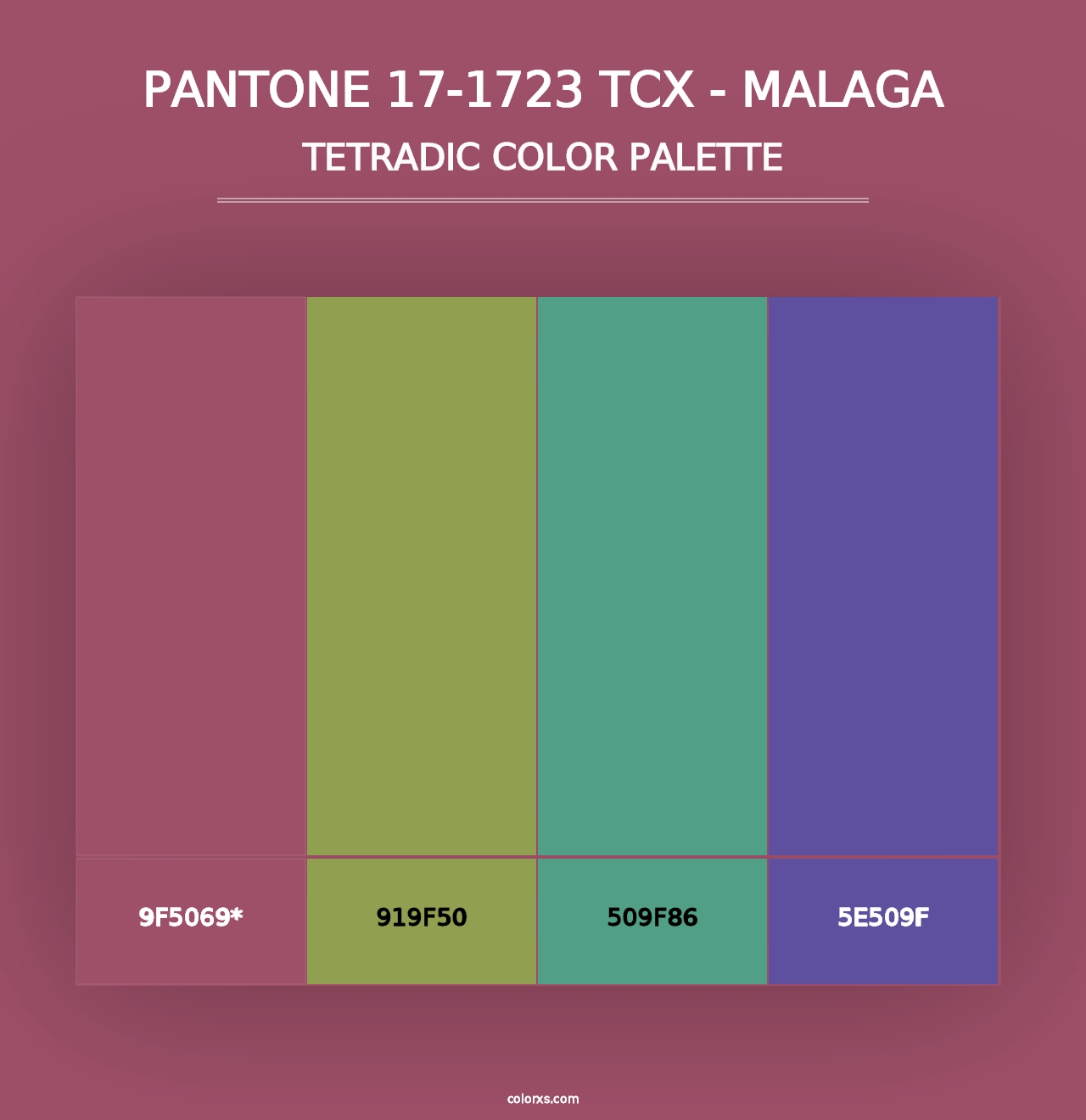 PANTONE 17-1723 TCX - Malaga - Tetradic Color Palette