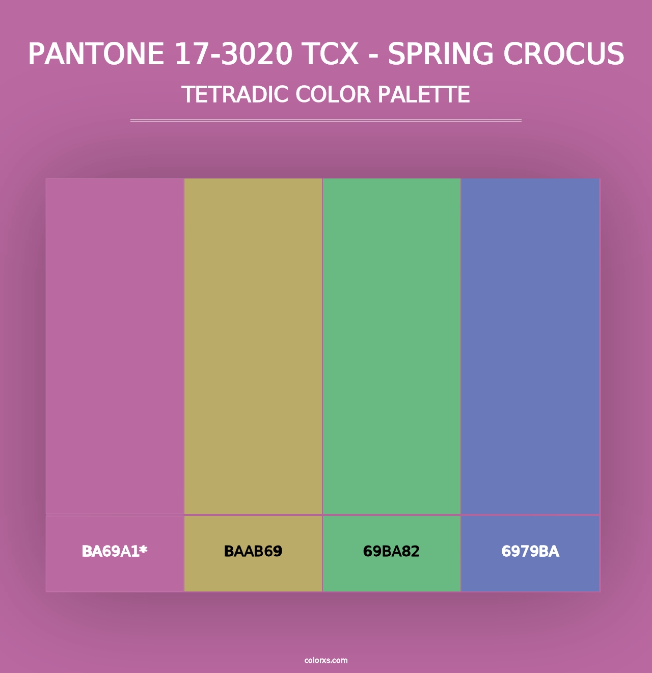 PANTONE 17-3020 TCX - Spring Crocus - Tetradic Color Palette