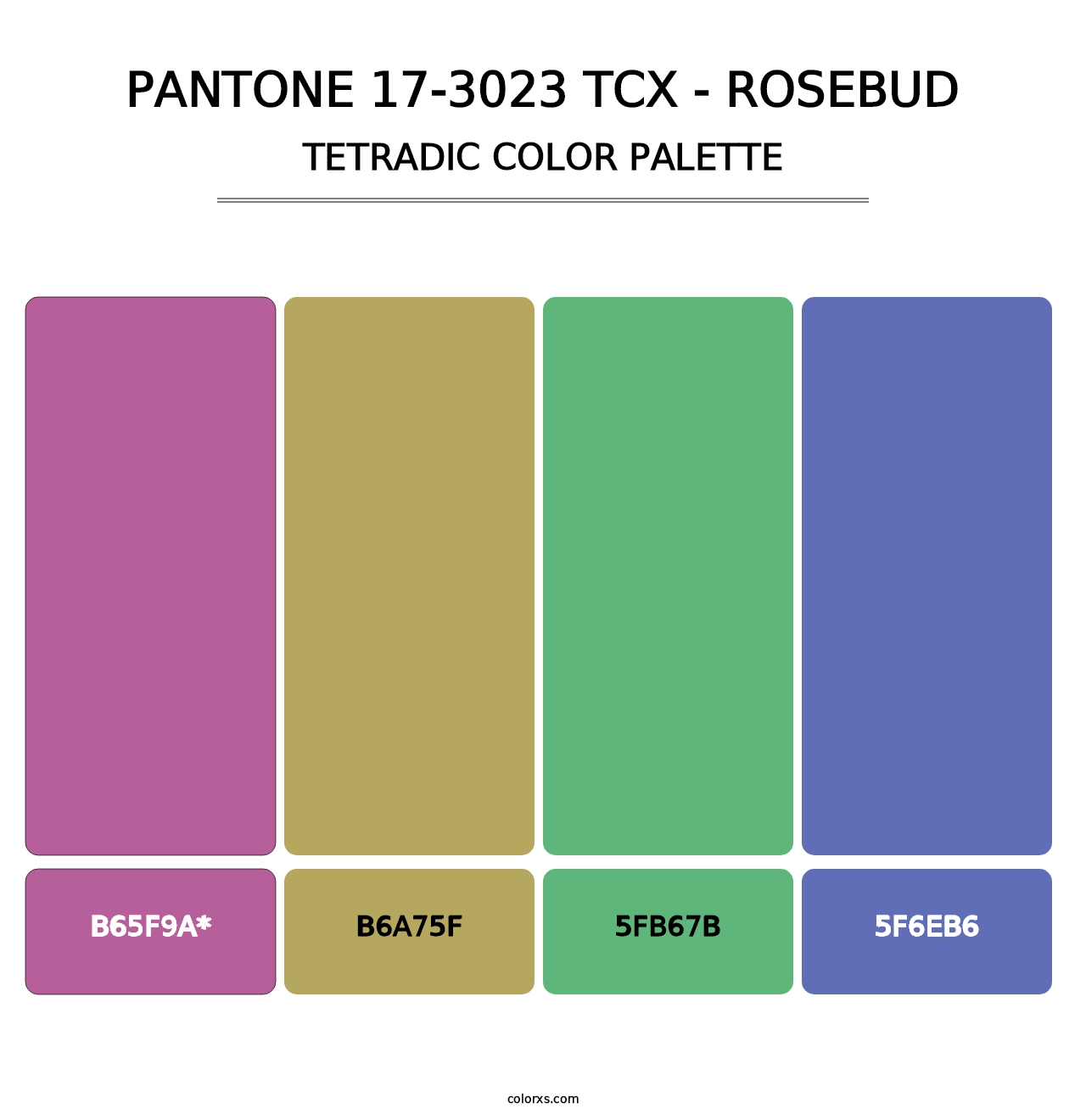 PANTONE 17-3023 TCX - Rosebud - Tetradic Color Palette