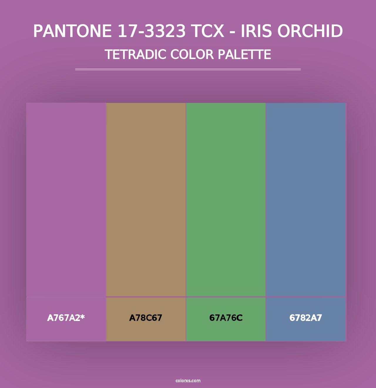 PANTONE 17-3323 TCX - Iris Orchid - Tetradic Color Palette