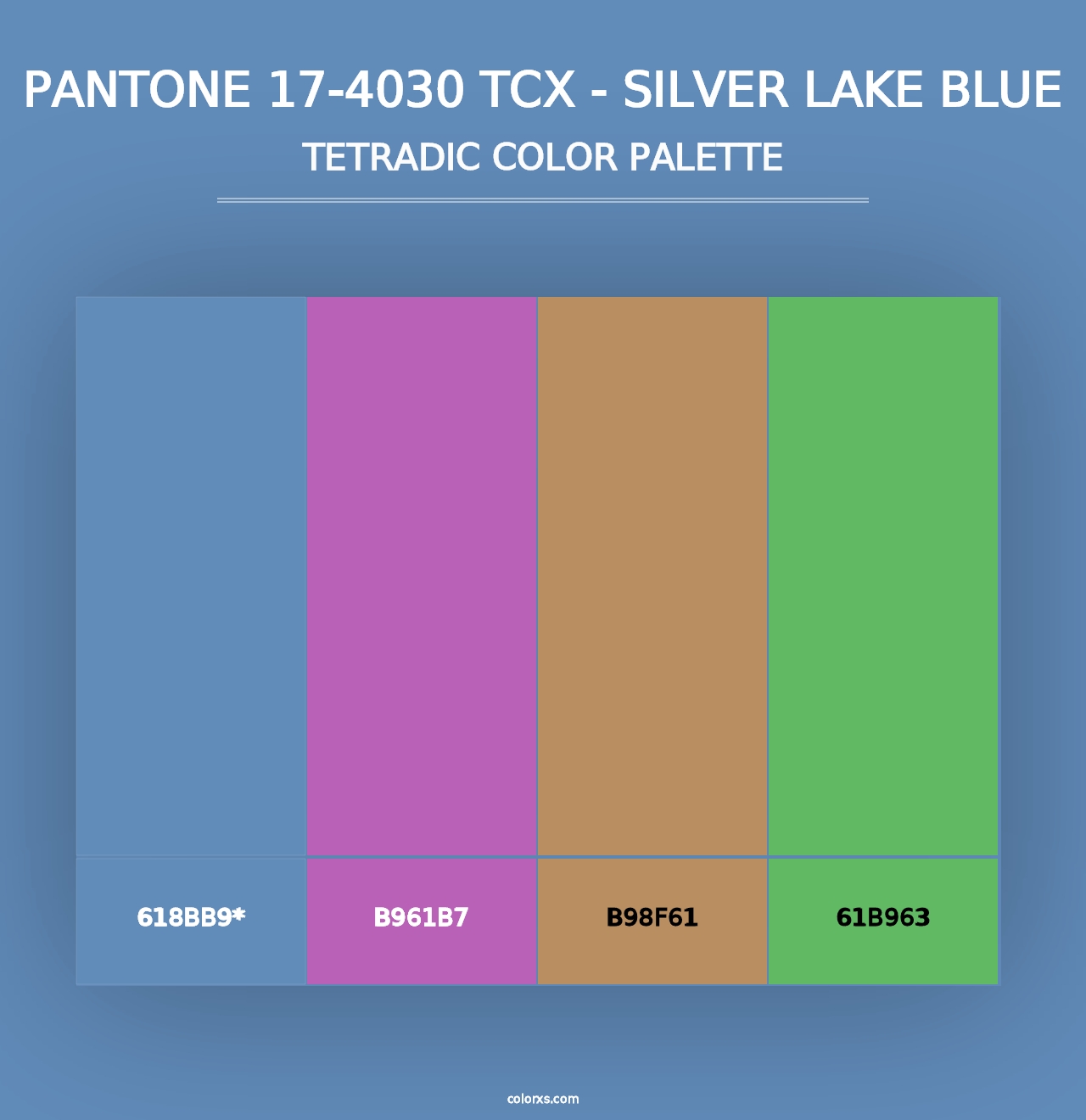 PANTONE 17-4030 TCX - Silver Lake Blue - Tetradic Color Palette