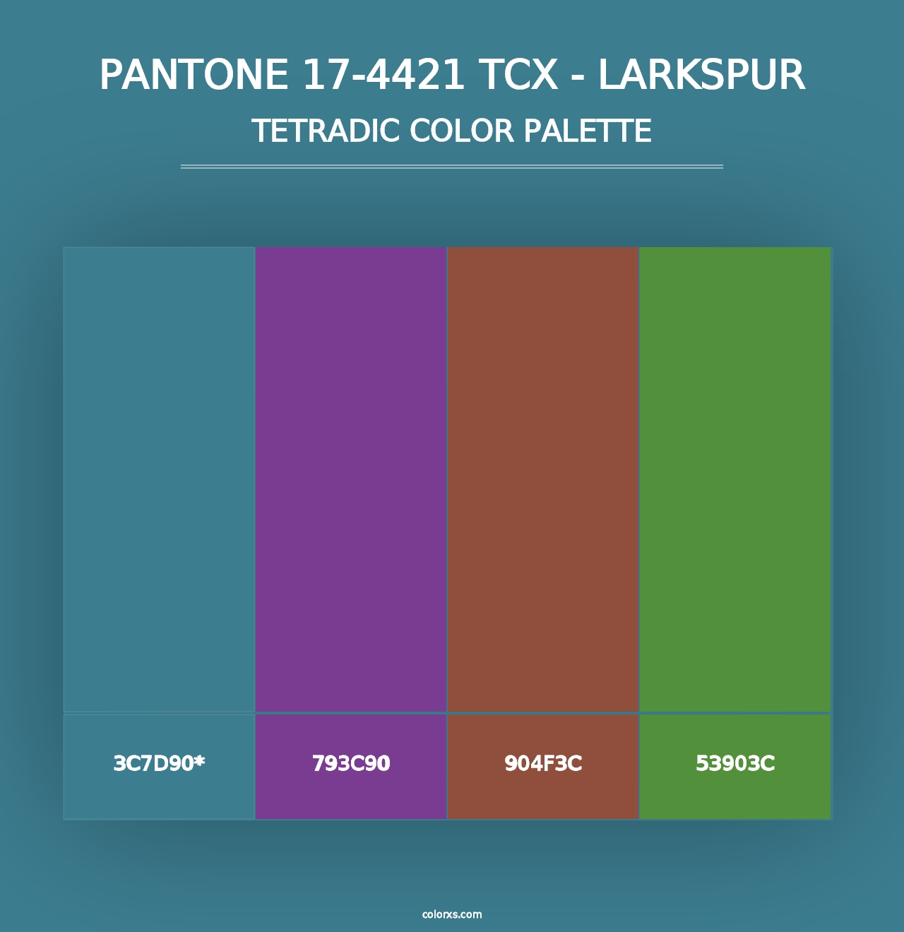 PANTONE 17-4421 TCX - Larkspur - Tetradic Color Palette