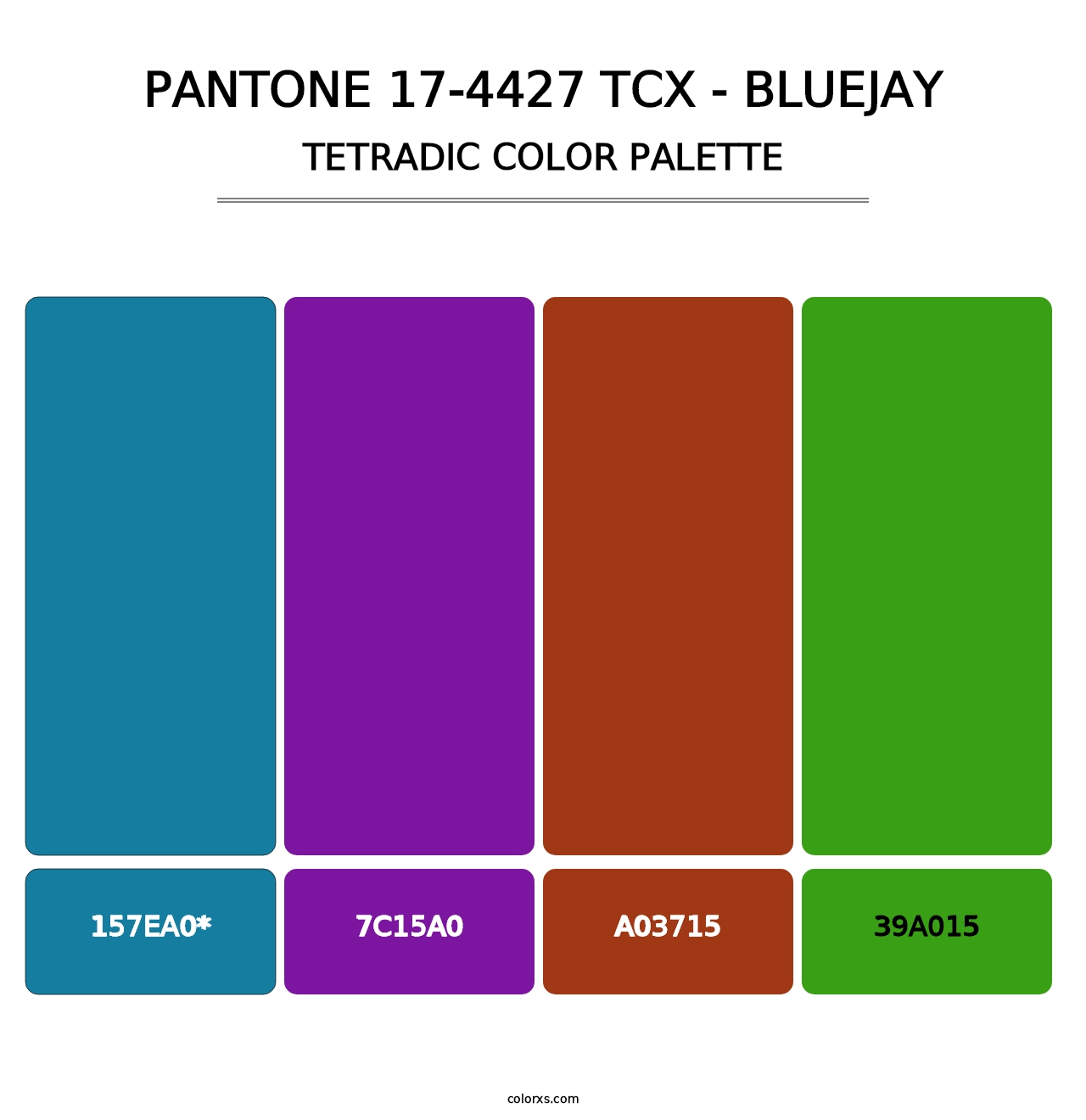 PANTONE 17-4427 TCX - Bluejay - Tetradic Color Palette