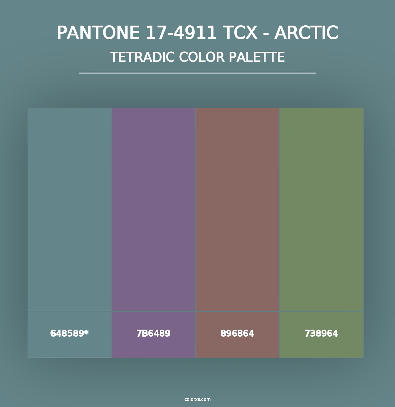 PANTONE 17-4911 TCX - Arctic - Tetradic Color Palette