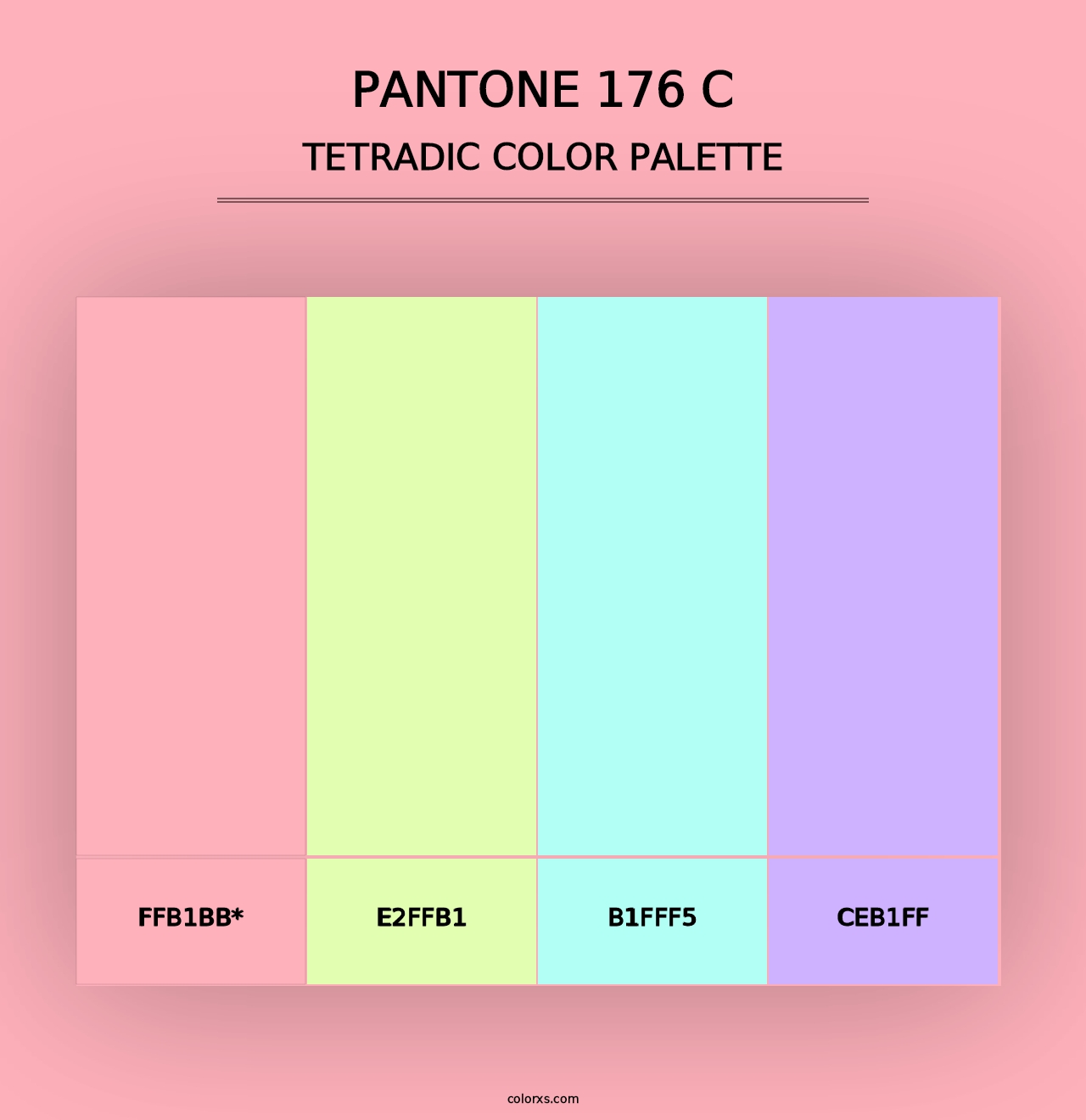 PANTONE 176 C - Tetradic Color Palette