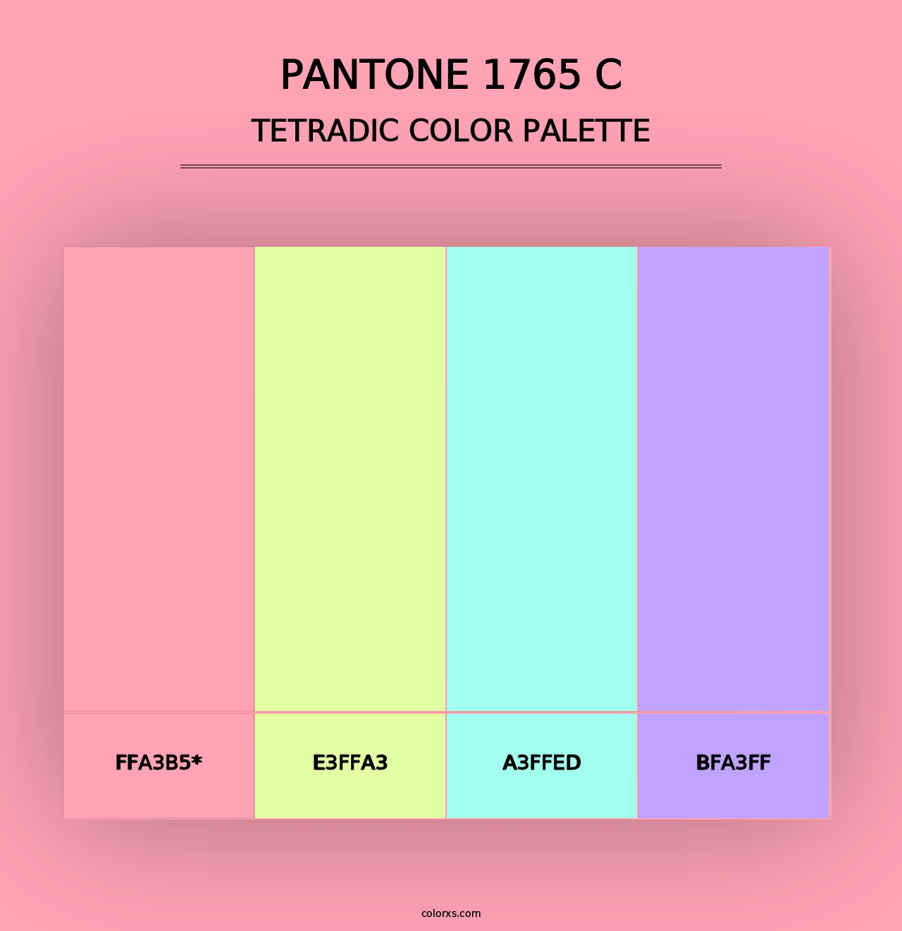 PANTONE 1765 C - Tetradic Color Palette