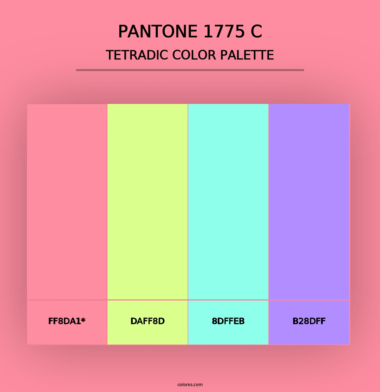 PANTONE 1775 C - Tetradic Color Palette