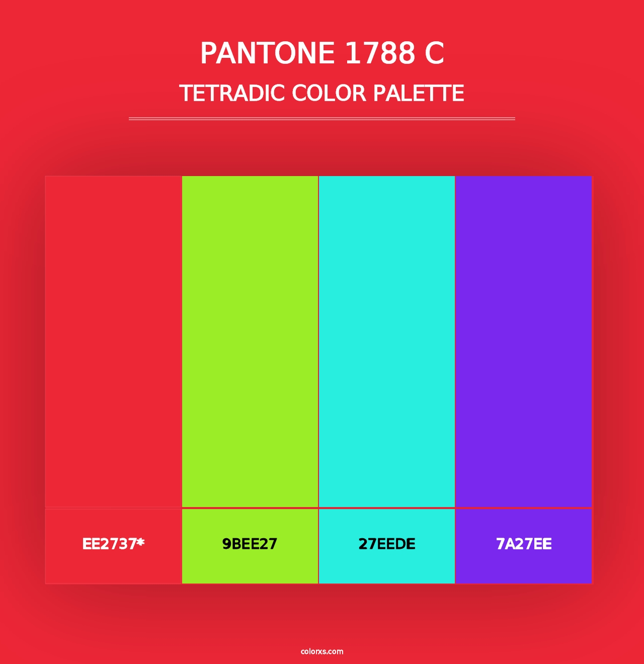 PANTONE 1788 C - Tetradic Color Palette