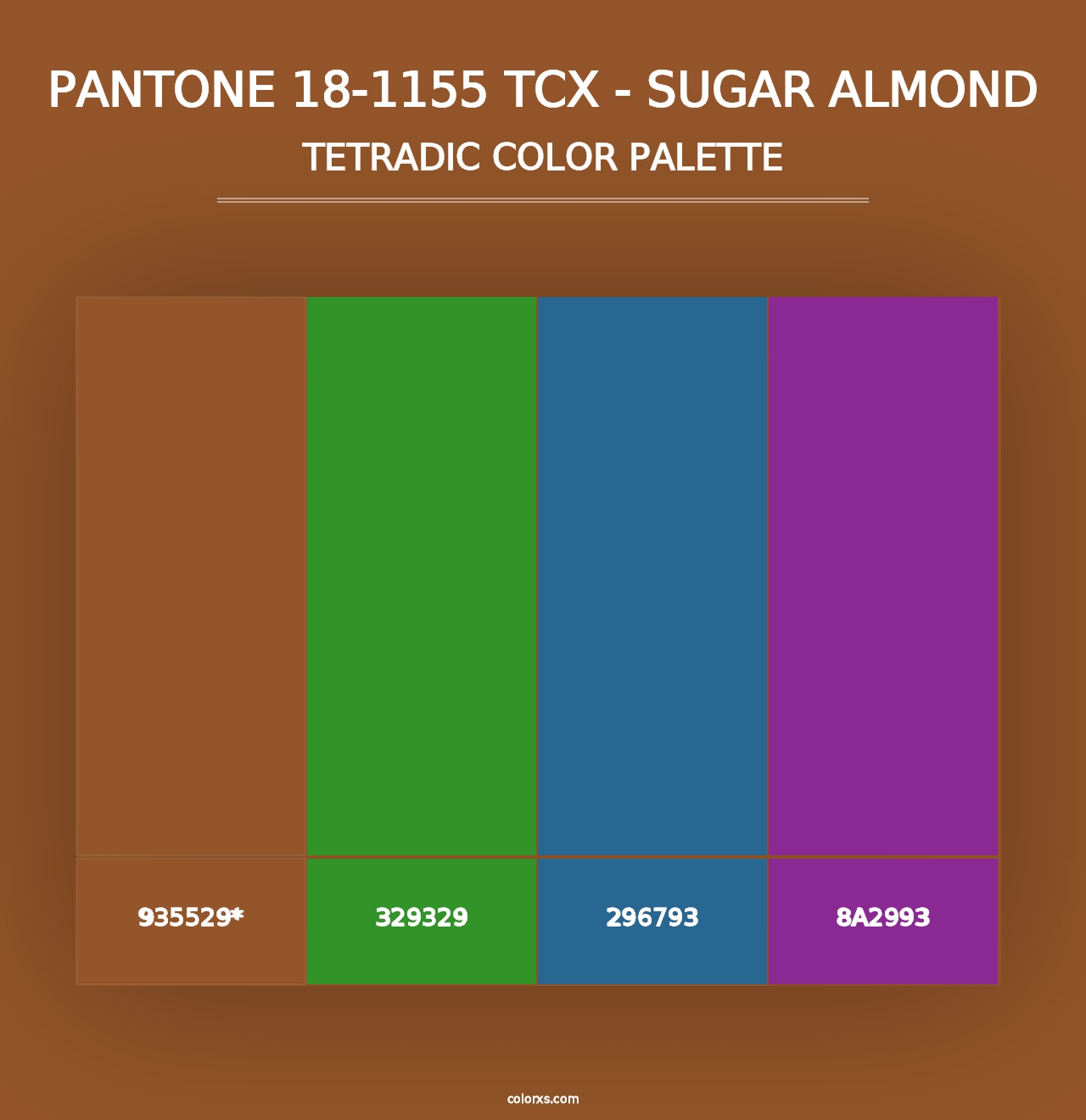 PANTONE 18-1155 TCX - Sugar Almond - Tetradic Color Palette