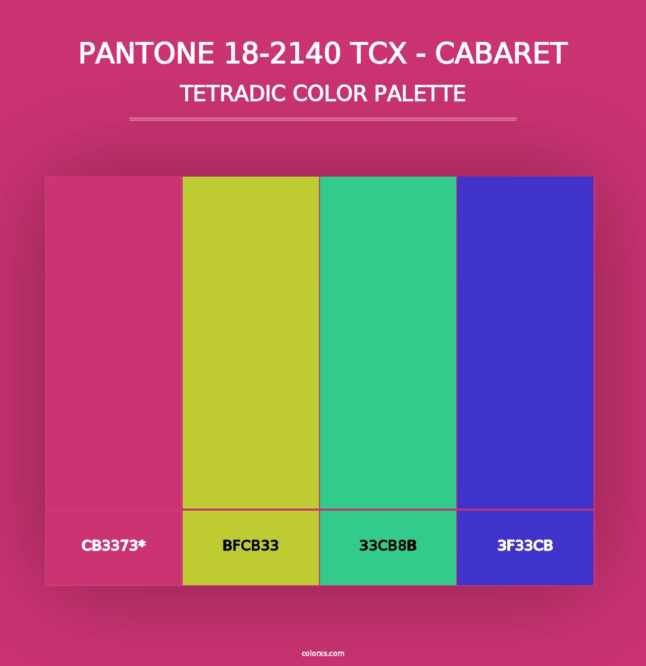 PANTONE 18-2140 TCX - Cabaret - Tetradic Color Palette