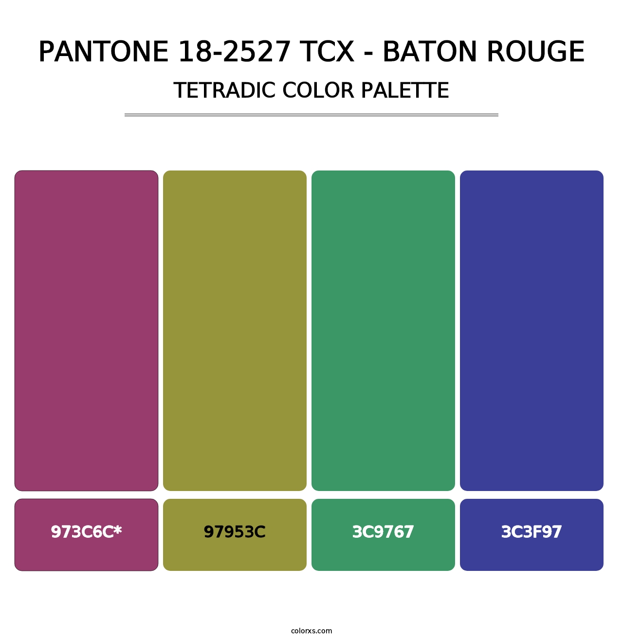 PANTONE 18-2527 TCX - Baton Rouge - Tetradic Color Palette