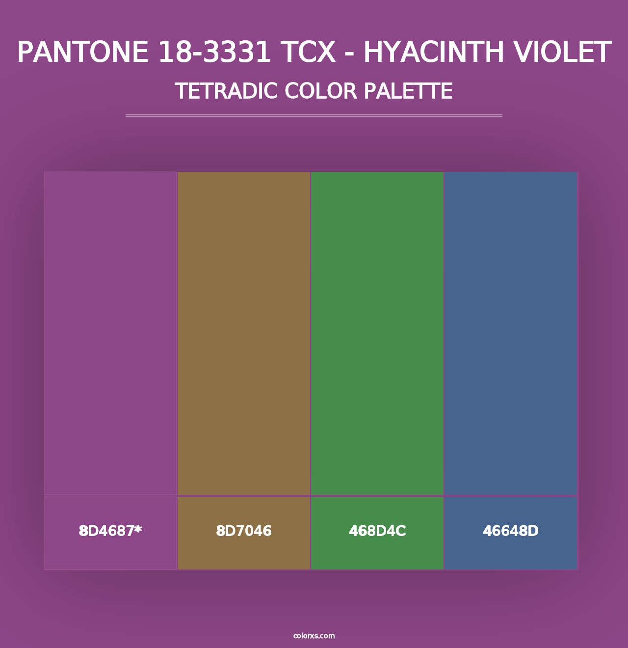 PANTONE 18-3331 TCX - Hyacinth Violet - Tetradic Color Palette