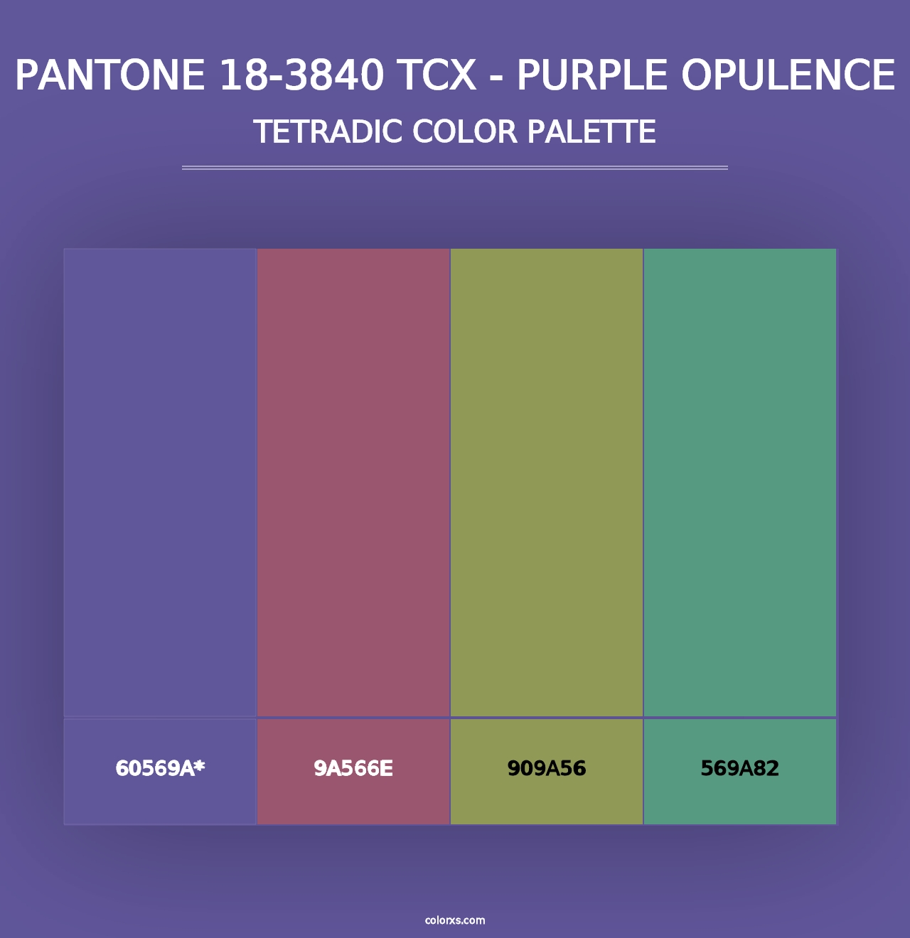 PANTONE 18-3840 TCX - Purple Opulence - Tetradic Color Palette