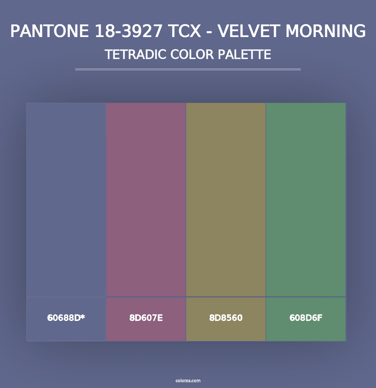 PANTONE 18-3927 TCX - Velvet Morning - Tetradic Color Palette