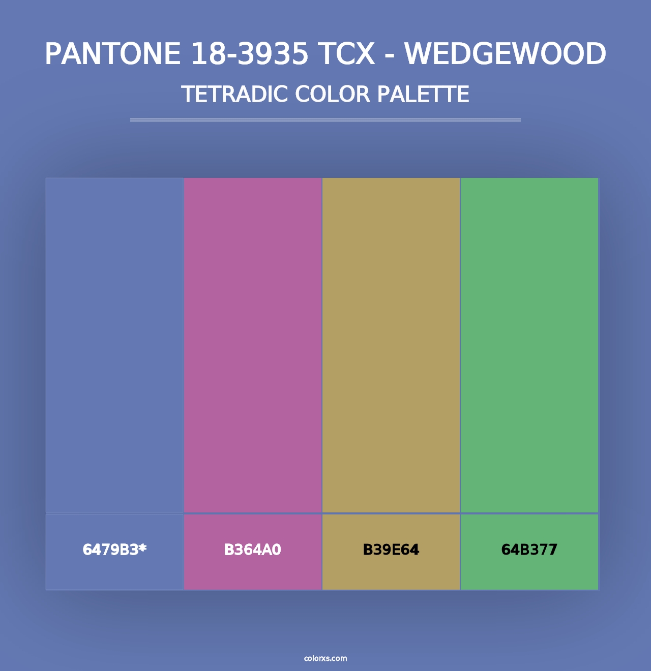 PANTONE 18-3935 TCX - Wedgewood - Tetradic Color Palette