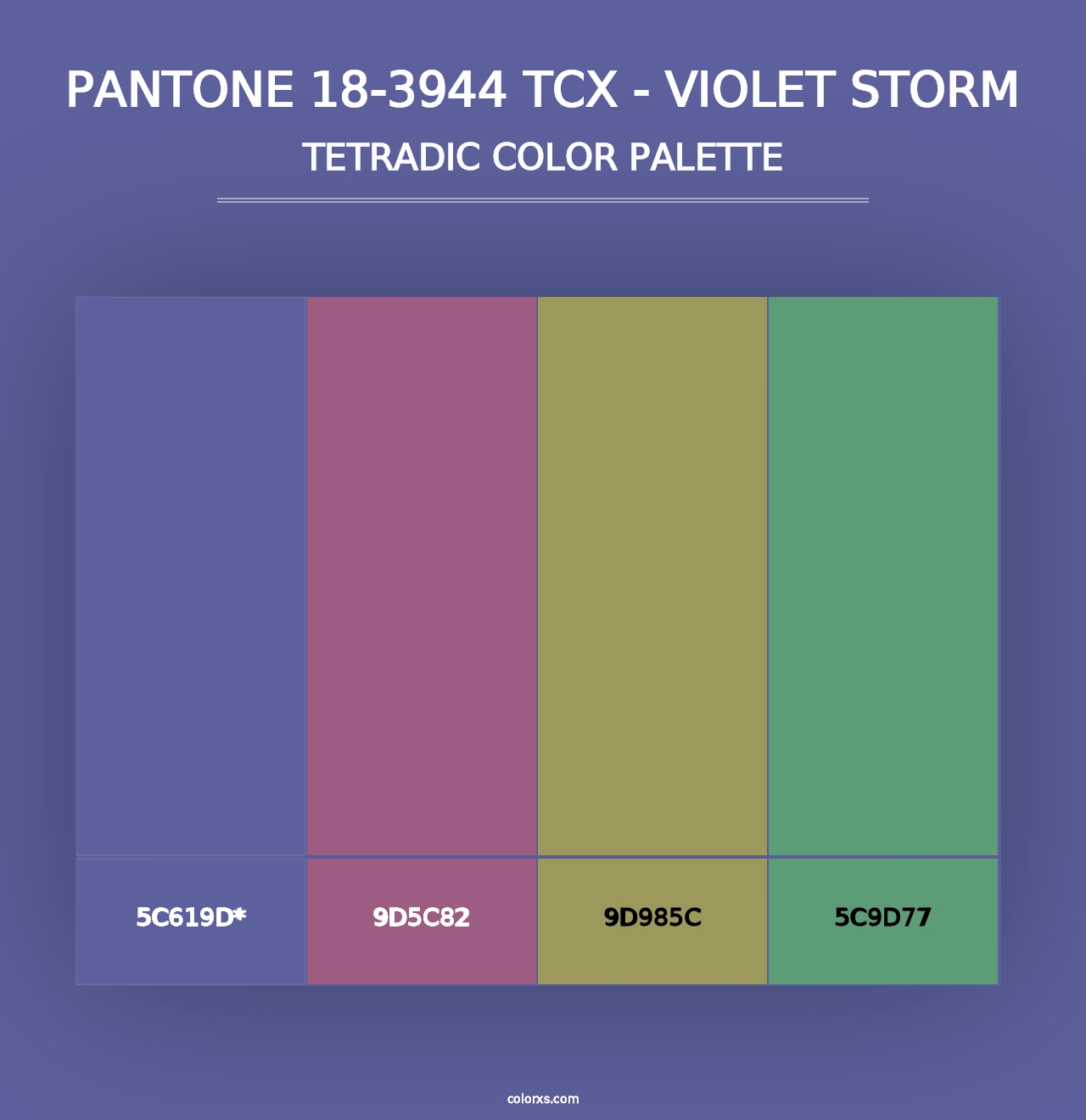 PANTONE 18-3944 TCX - Violet Storm - Tetradic Color Palette