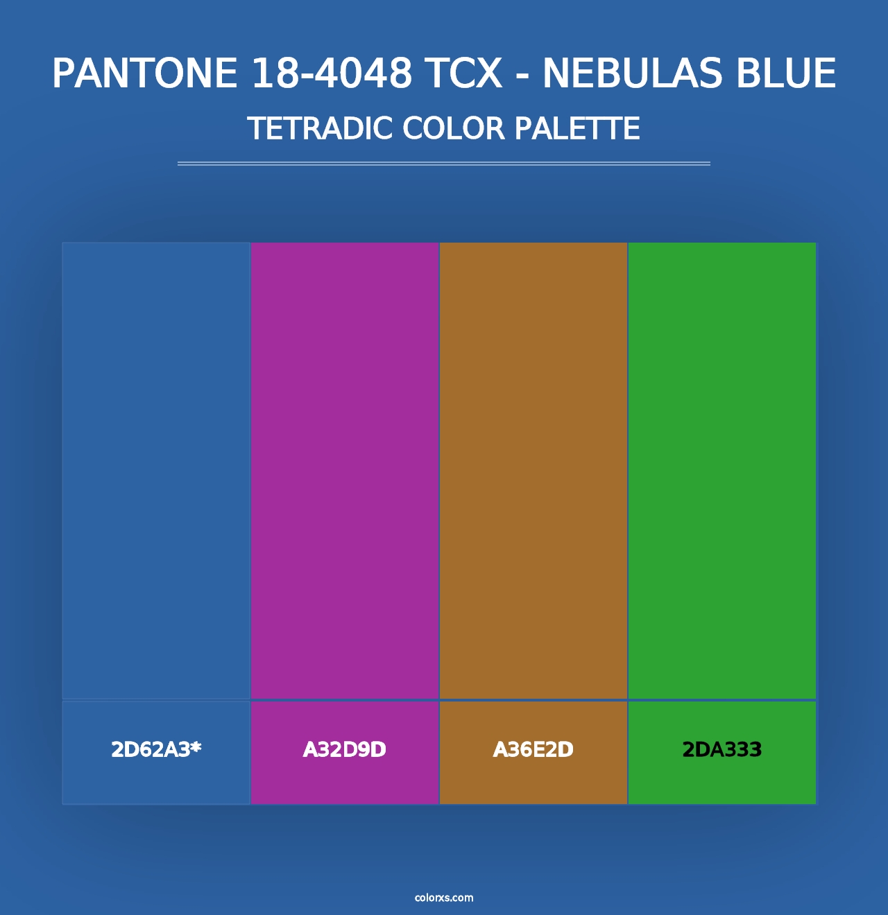 PANTONE 18-4048 TCX - Nebulas Blue - Tetradic Color Palette