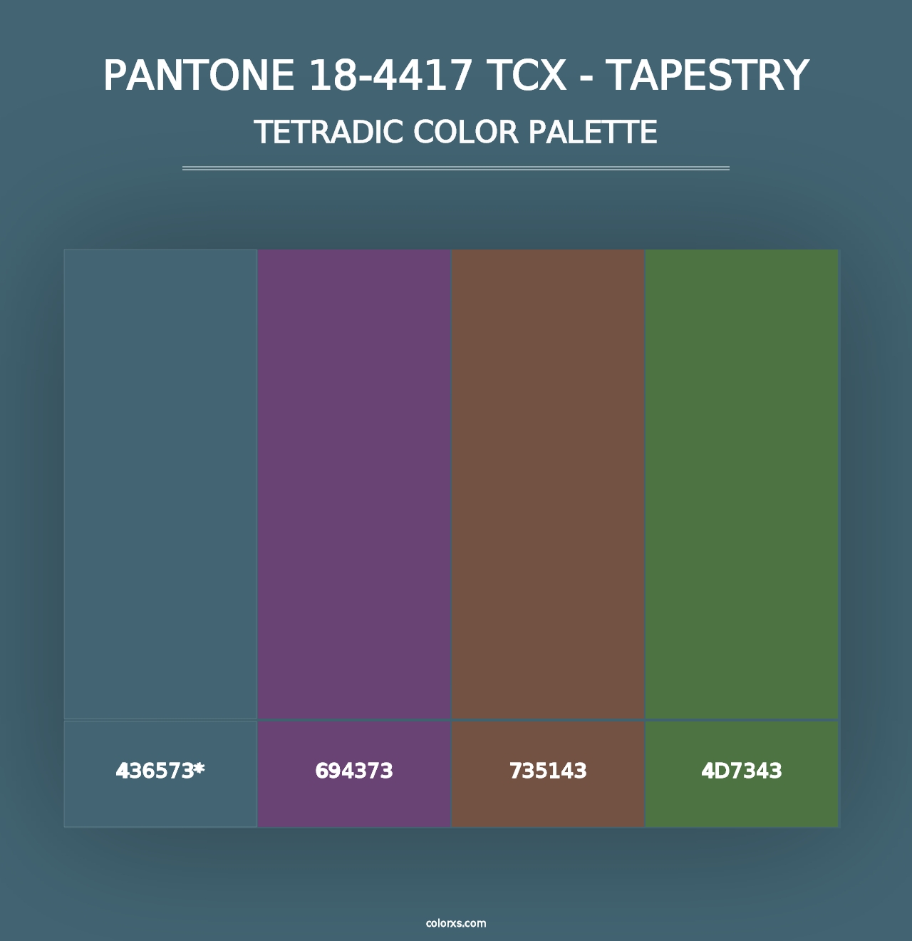 PANTONE 18-4417 TCX - Tapestry - Tetradic Color Palette