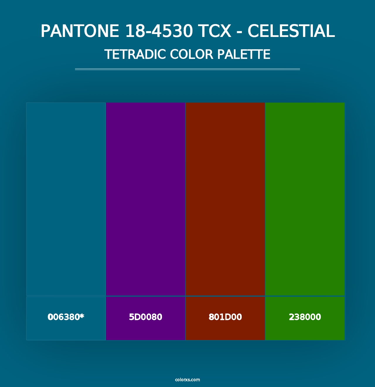 PANTONE 18-4530 TCX - Celestial - Tetradic Color Palette