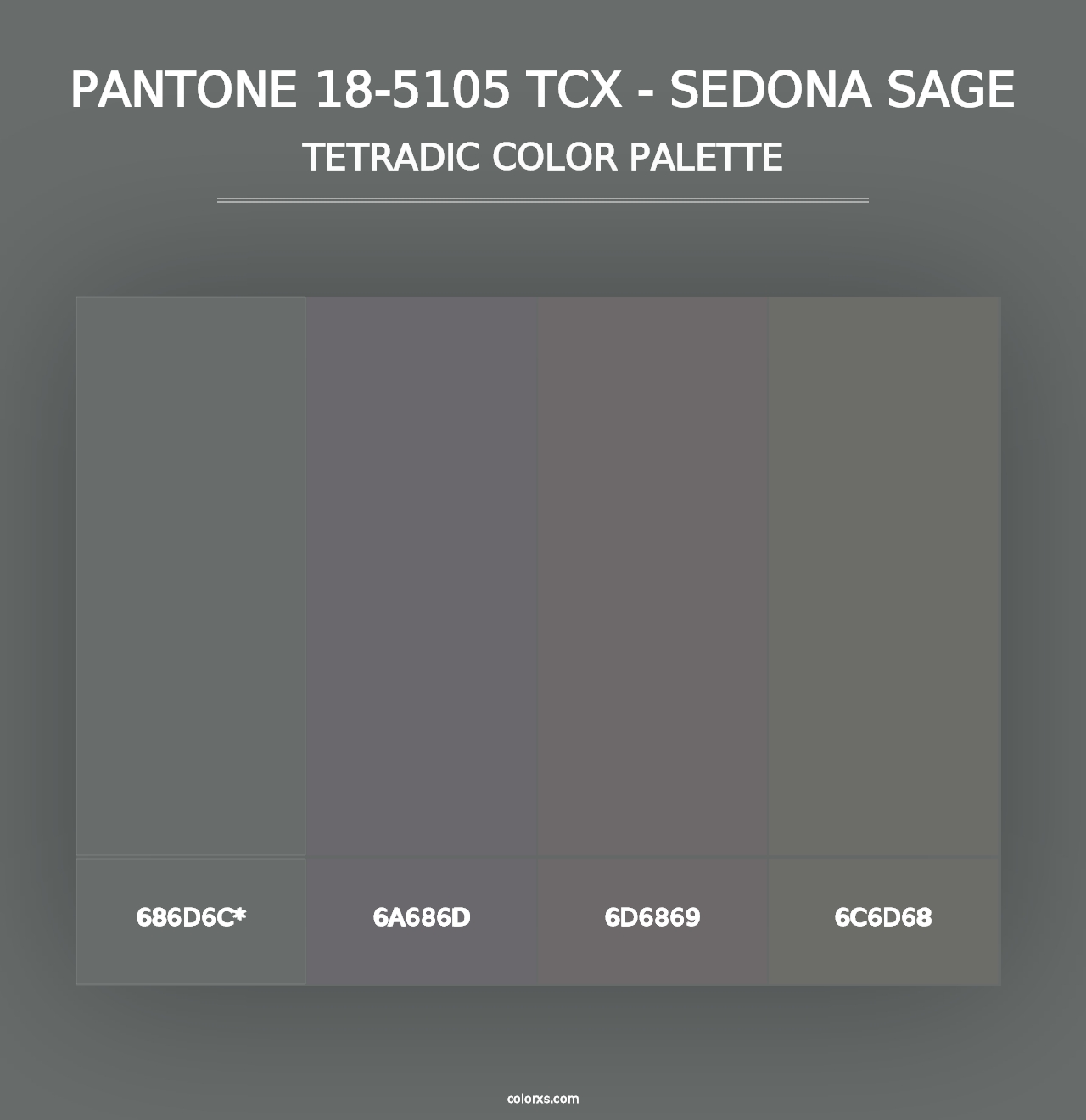 PANTONE 18-5105 TCX - Sedona Sage - Tetradic Color Palette