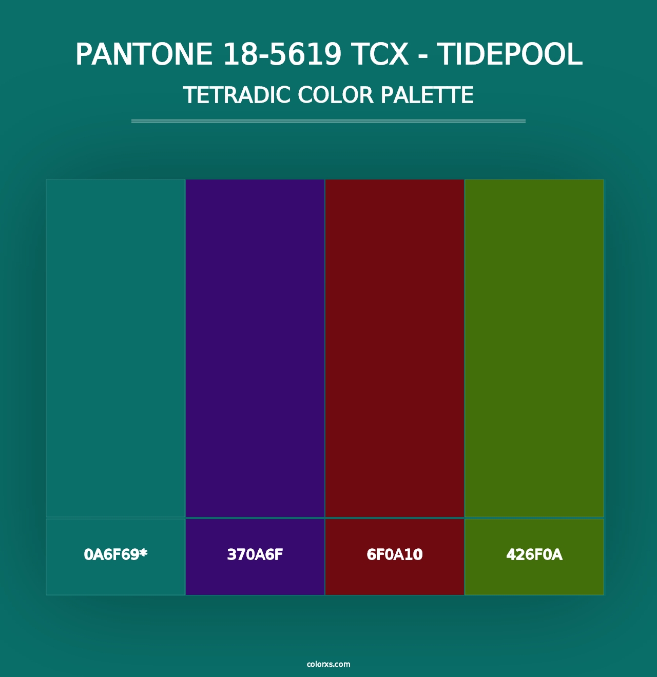 PANTONE 18-5619 TCX - Tidepool - Tetradic Color Palette